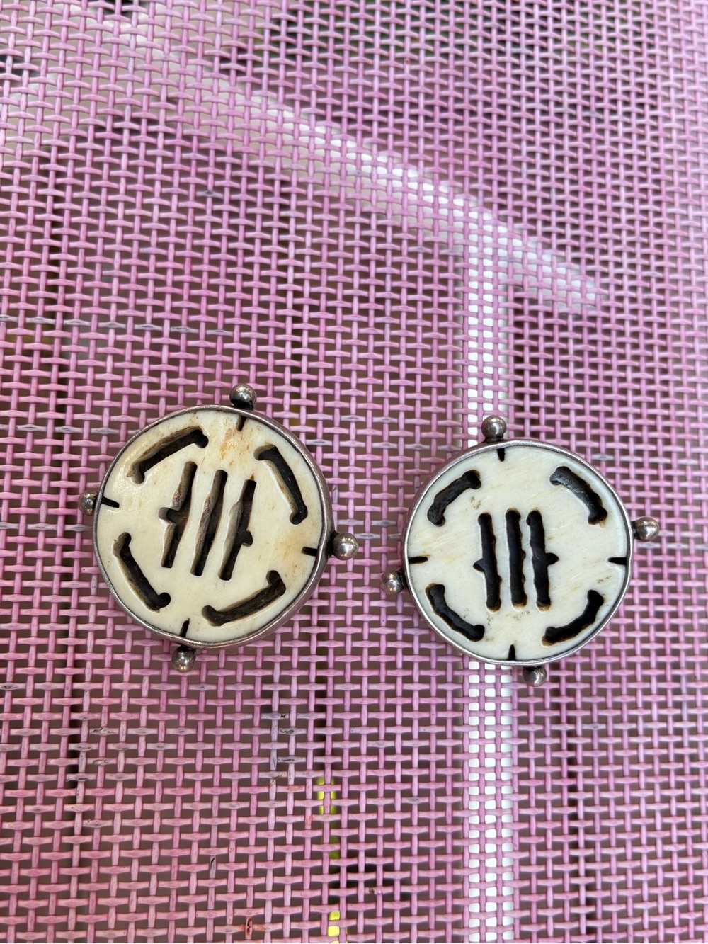 Sterling “the dreamer” round clip on earrings